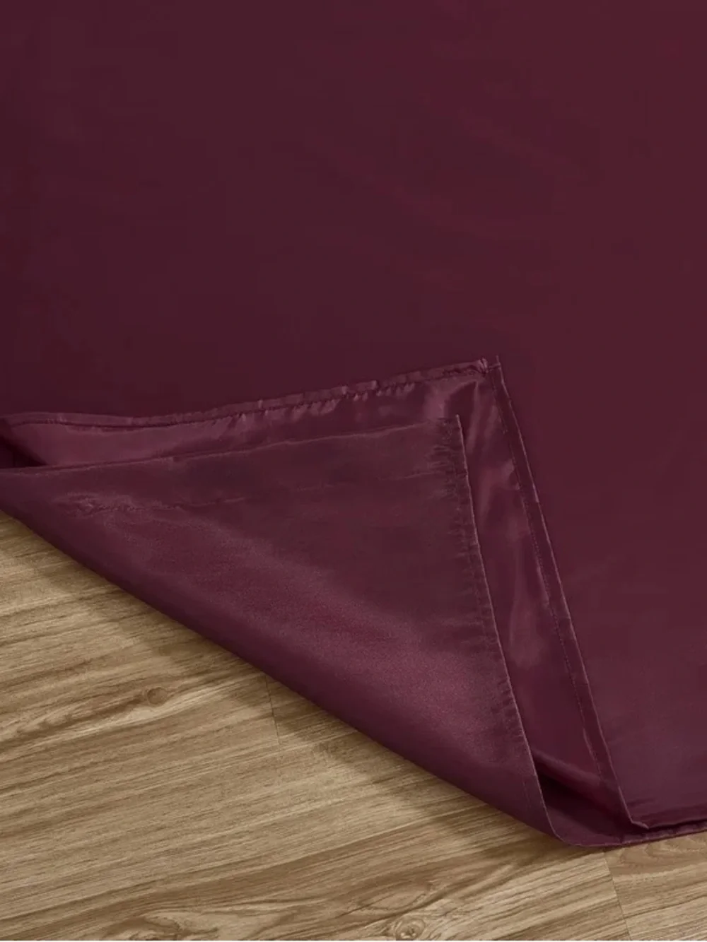 Elegant Damask Valance Blackout Curtain Panel in Burgundy